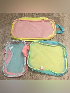 Mamica Travel Packing Cubes Set - Pastel Pink, Blue, Lemon